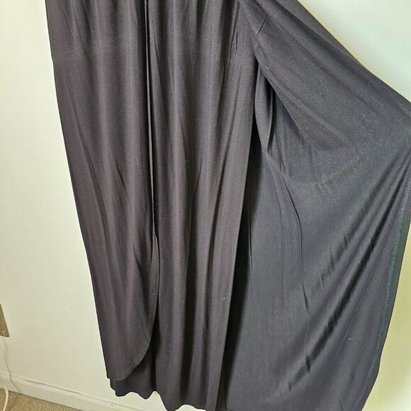 EUC SHEIN SXY BLACK DEEP V NECK TULIP STYLE MAXI DRESS SIZE L - Picture 6 of 15